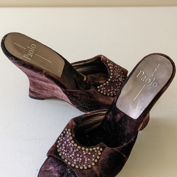 Velvet wedges - Picture 2 of 3
